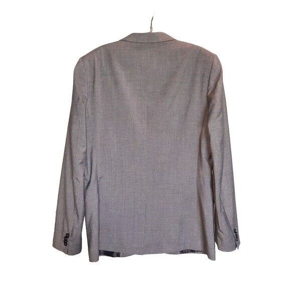 H&M HM  Slim Fit Polyester Blend Sport Coat Blazer Gray Single Breasted Size 44R - Picture 2 of 5